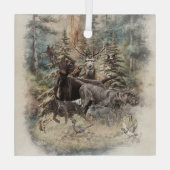 German Wirehaired Pointer ガラスオーナメント (裏面)