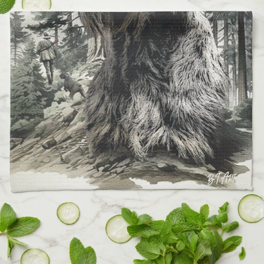 German Wirehaired Pointer キッチンタオル (折り畳み)