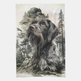 German Wirehaired Pointer キッチンタオル