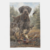 German Wirehaired Pointer キッチンタオル (縦)