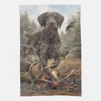German Wirehaired Pointer キッチンタオル