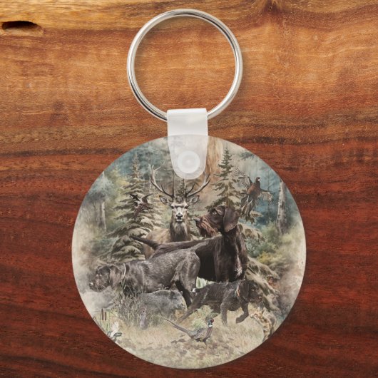 German Wirehaired Pointer キーホルダー (正面)