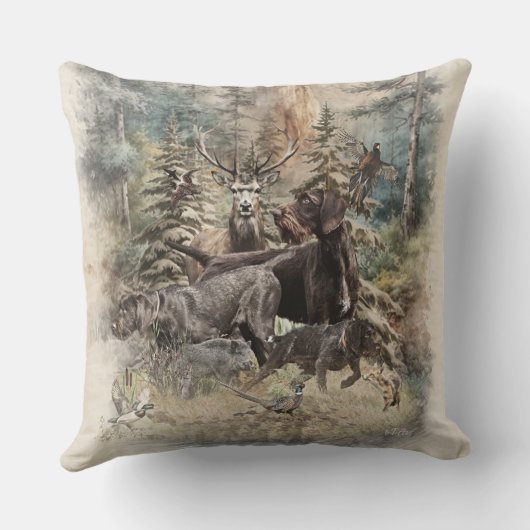 German Wirehaired Pointer クッション (裏面)