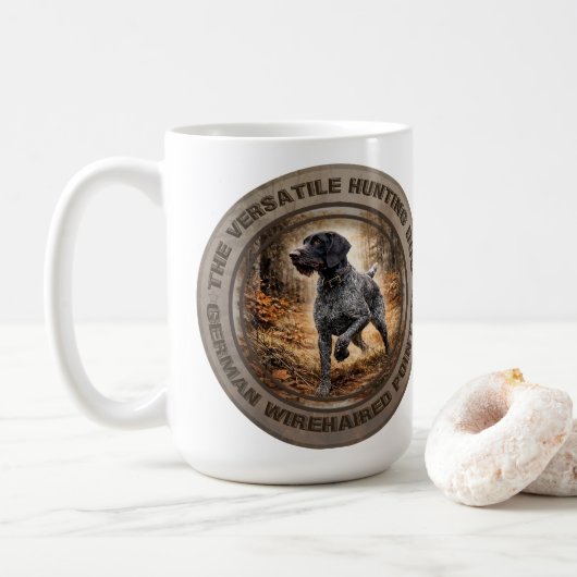 German Wirehaired Pointer コーヒーマグカップ (ドーナツ)