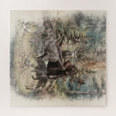 German Wirehaired Pointer ジグソーパズル (横)