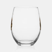 German Wirehaired Pointer ステムなしワイングラス (左)