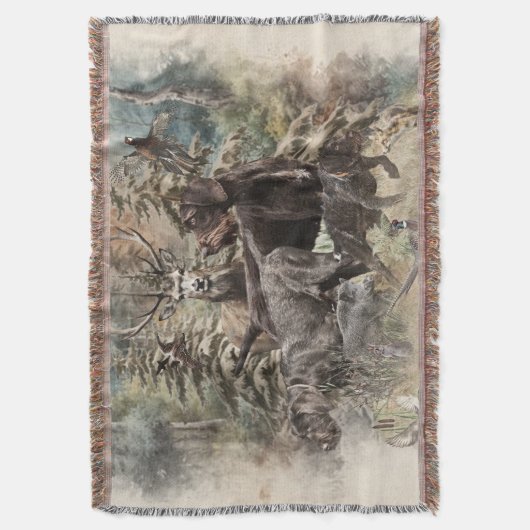 German Wirehaired Pointer スローブランケット (正面縦)
