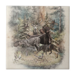 German Wirehaired Pointer タイル