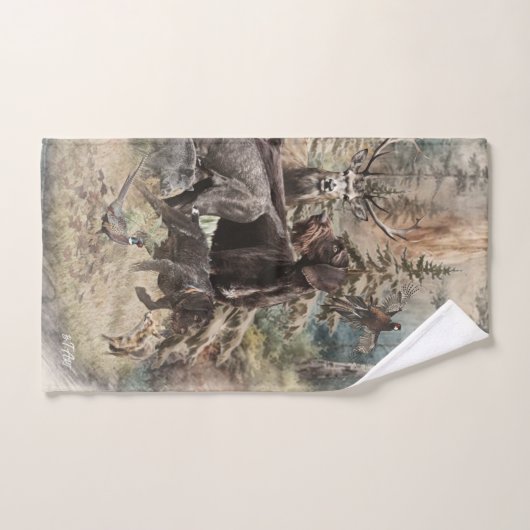 German Wirehaired Pointer バスタオルセット (ハンドタオル)