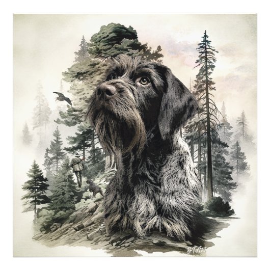German Wirehaired Pointer フォトプリント (正面)