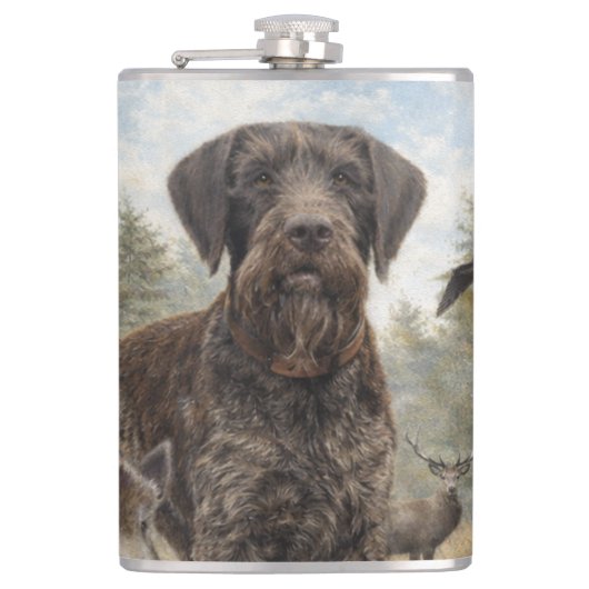 German Wirehaired Pointer フラスク (正面)