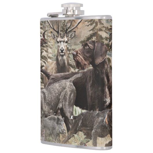 German Wirehaired Pointer フラスク (左)