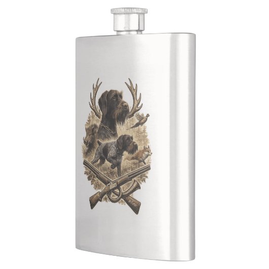 German Wirehaired Pointer フラスク (左)