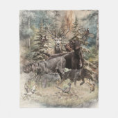 German Wirehaired Pointer フリースブランケット (正面)