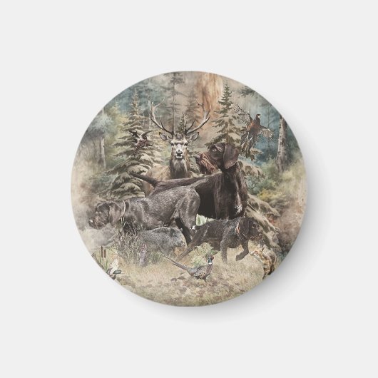 German Wirehaired Pointer マグネット (正面)