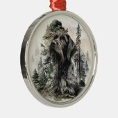 German Wirehaired Pointer メタルオーナメント (右)
