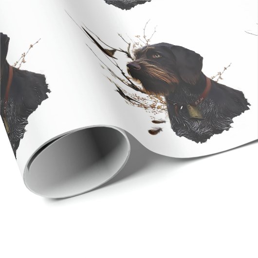 German Wirehaired Pointer ラッピングペーパー (ロールコーナー)