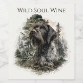 German Wirehaired Pointer ワインラベル (シングルラベル)