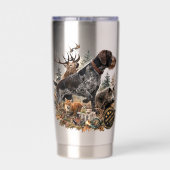 German Wirehaired Pointer 保温保冷タンブラー (背面)