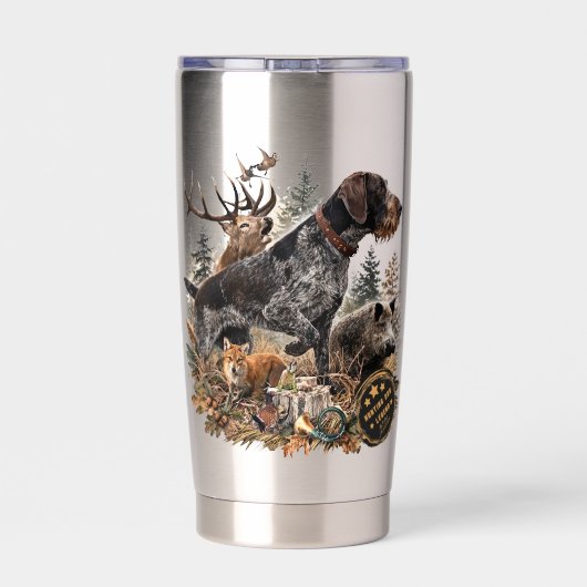 German Wirehaired Pointer 保温保冷タンブラー (背面)