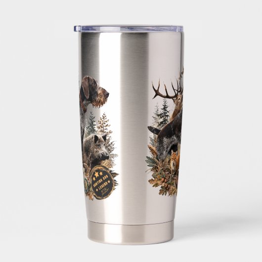 German Wirehaired Pointer 保温保冷タンブラー (右面)