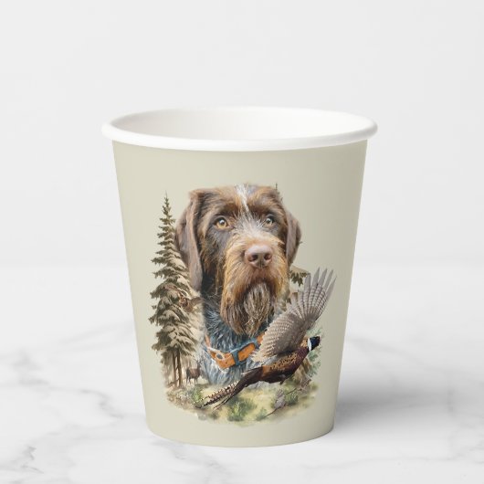 German Wirehaired Pointer 紙コップ (正面)