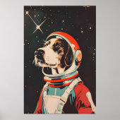 German Wirehaired Pointer Astronaut Poster, German ポスター (正面)