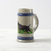 German Wirehaired Pointer Beer Stein ビールジョッキ (正面右)