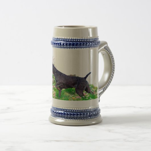 German Wirehaired Pointer Beer Stein ビールジョッキ (正面右)