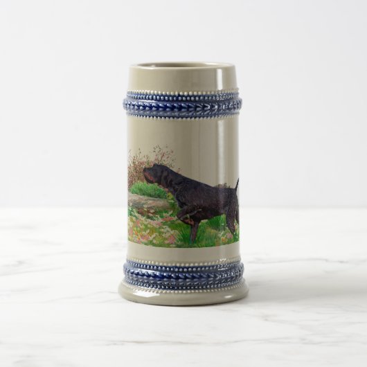German Wirehaired Pointer Beer Stein ビールジョッキ (中央)