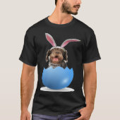 German Wirehaired Pointer Dog Easter Bunny Egg Hun Tシャツ (正面)
