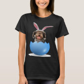 German Wirehaired Pointer Dog Easter Bunny Egg Hun Tシャツ (正面)