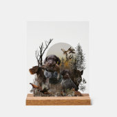 German Wirehaired Pointer, GWP アクリルサイン (正面)