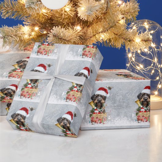 German Wirehaired Pointer Merry Christmas! ラッピングペーパー (クリスマス)