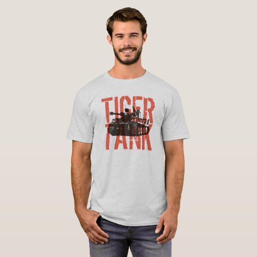 German WW2 Panzer Tiger Tank Tシャツ (正面フル)