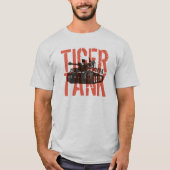 German WW2 Panzer Tiger Tank Tシャツ (正面)