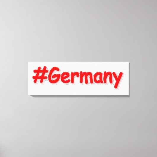 「#Germany」かわいいデザイン。買今 キャンバスプリント (正面)