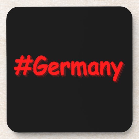 「#Germany」かわいいデザイン。買今 コースター (正面)