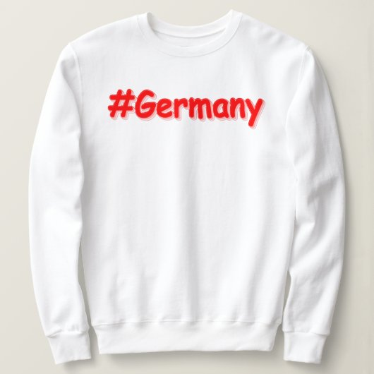 「#Germany」かわいいデザイン。買今 スウェットシャツ (デザイン正面)