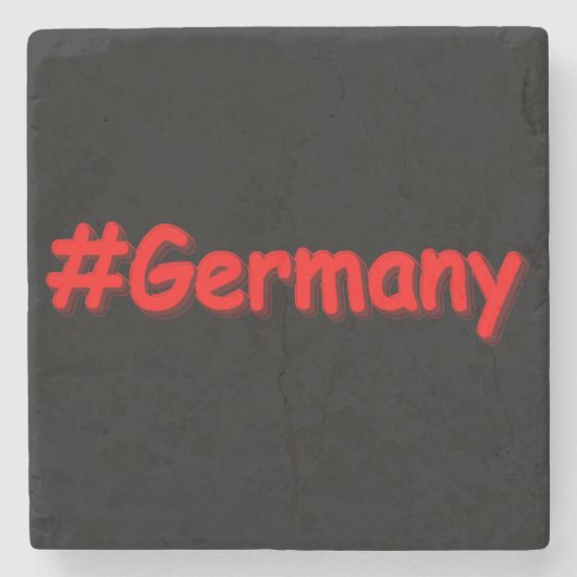 「#Germany」かわいいデザイン。買今 ストーンコースター (正面)
