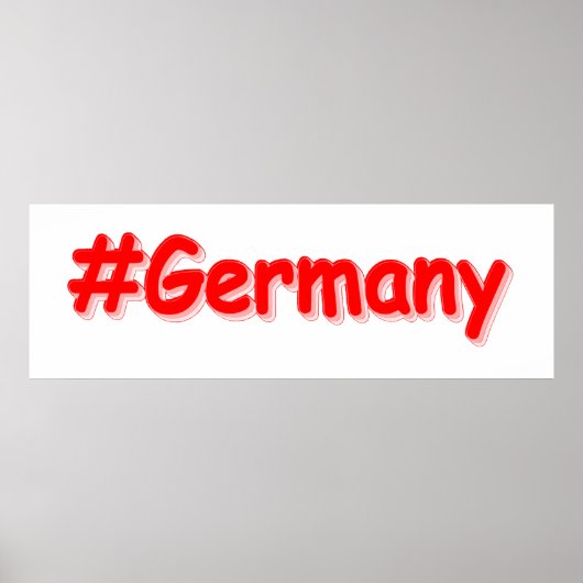 「#Germany」かわいいデザイン。買今 ポスター (正面)