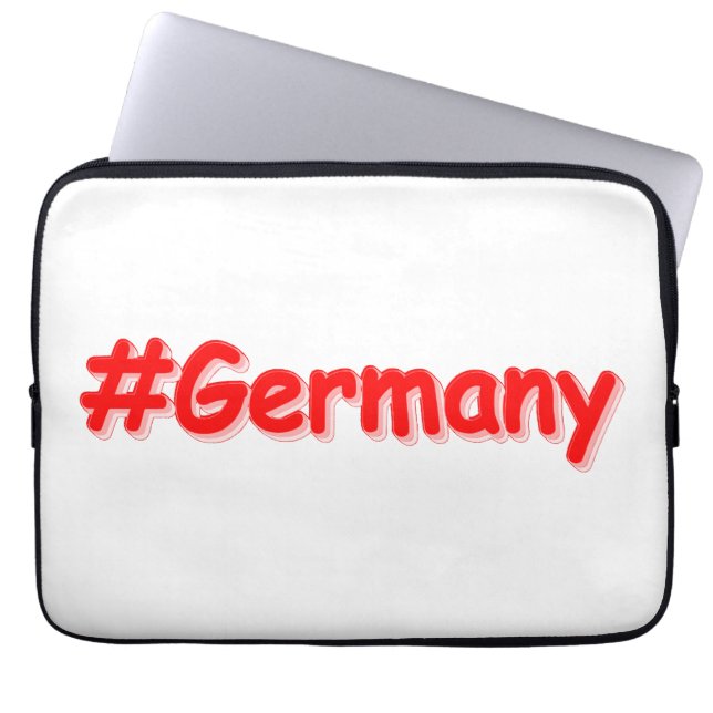 「#Germany」かわいいデザイン。買今 ラップトップスリーブ (正面)