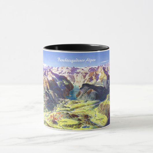 " Germany: 2021 - Alps Berchtesgaden Panorama Mug マグカップ (中央)