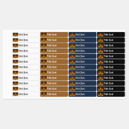 Germany Art Deco Flag Custom Waterproof Name Label ラベル