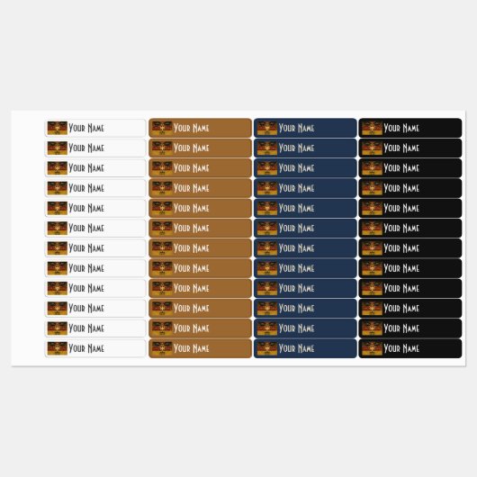 Germany Art Deco Flag Custom Waterproof Name Label ラベル (シート)