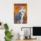 Germany Art German Travel Poster TWA Print ポスター (ホームオフィス)
