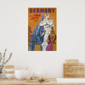 Germany Art German Travel Poster TWA Print ポスター (キッチン)