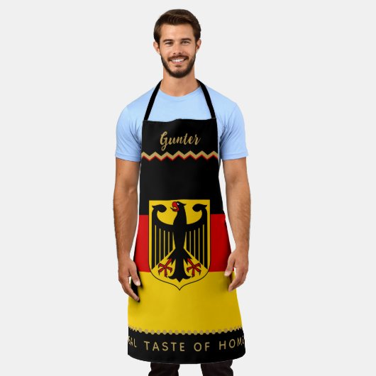 Germany Chefs Apron, Kitchen, German Flag Apron エプロン (着用した状態)