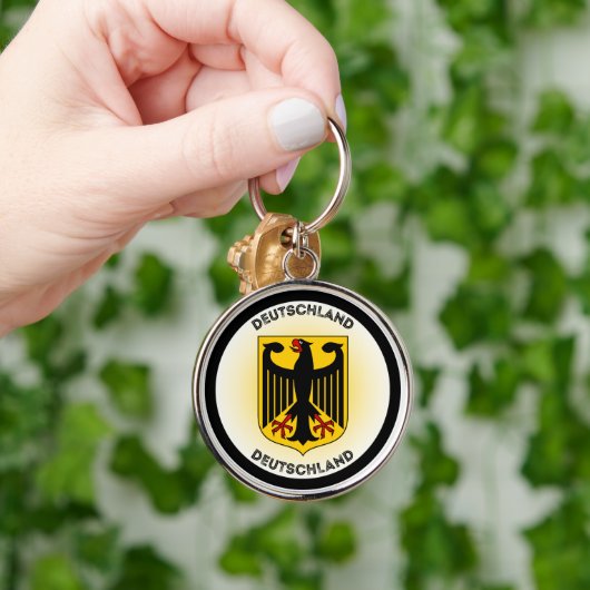 Germany Coat of Arms Circle Shape キーホルダー (手)