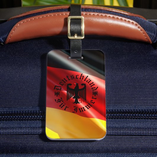 Germany/Deutschland Forever/black eagle/flag ラゲッジタグ (正面インサイチュ2)